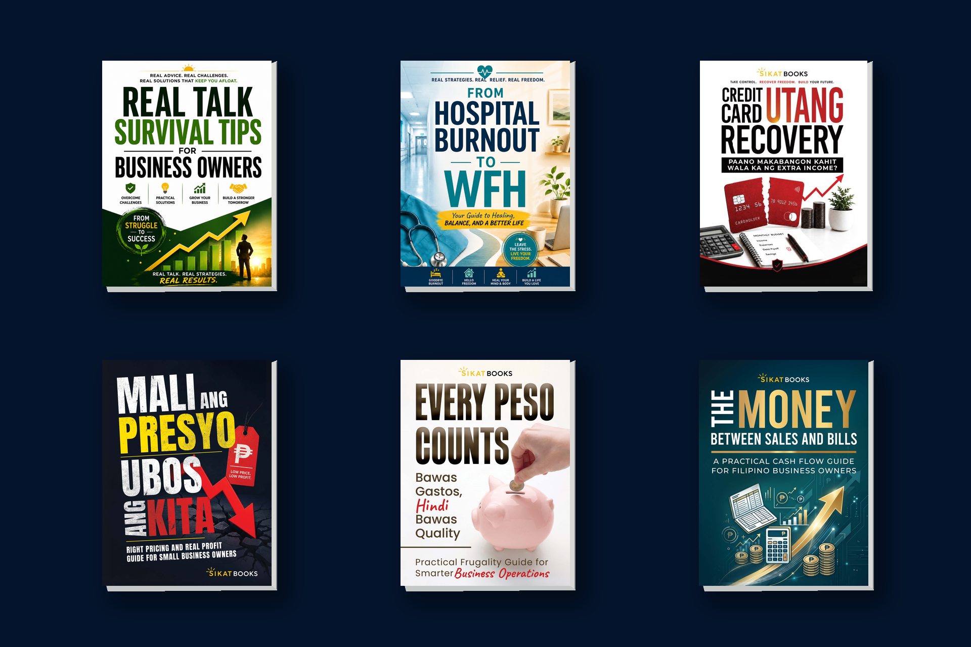 Six SIKAT BOOKS titles from the BraveMind Publishing programme
